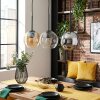 Koyoto Lámparas suspendidas, Luminarias esféricas, Lámparas colgantes Colores ámbar, Cromo, Transparente, Ahumado, 3 luces