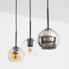 Koyoto Lámparas suspendidas, Luminarias esféricas, Lámparas colgantes Colores ámbar, Cromo, Transparente, Ahumado, 3 luces