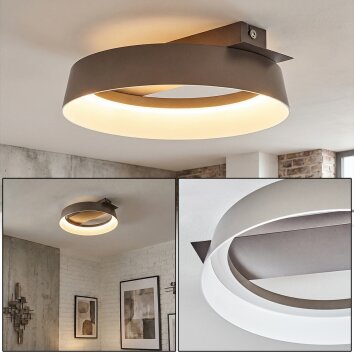 Jelok Plafones LED Marrón, 1 luz