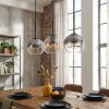 Koyoto Lámparas suspendidas, Luminarias esféricas, Lámparas colgantes Colores ámbar, Transparente, Ahumado, 3 luces