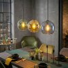 Koyoto Lámparas suspendidas, Luminarias esféricas, Lámparas colgantes Azul, dorado, Verde, 3 luces