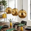 Ripoll Lámparas suspendidas, Luminarias esféricas, Lámparas colgantes dorado, 3 luces