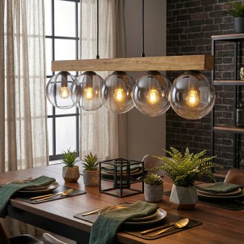 Gastor Lámparas suspendidas, Luminarias esféricas, Lámparas colgantes Crudo, Negro, 5 luces