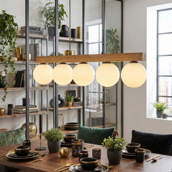 Gastor Lámparas suspendidas, Luminarias esféricas, Lámparas colgantes Crudo, Negro, 5 luces