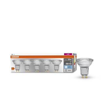 Lámparas Osram GU10 4.3 Watt blanco neutro 350 Lumen