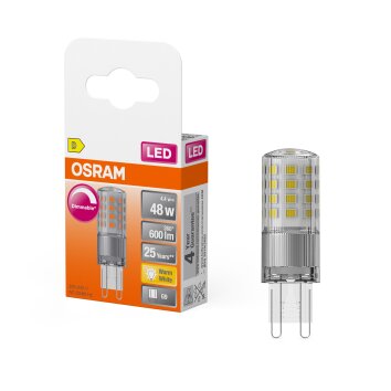 Lámparas Osram G9 LED 4.4 Watt blanco cálido regulable 600 Lumen