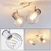 Barakaldo Lámpara de Techo Cromo, Blanca, 2 luces