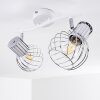 Barakaldo Lámpara de Techo Cromo, Blanca, 2 luces