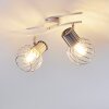 Barakaldo Lámpara de Techo Cromo, Blanca, 2 luces