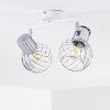 Barakaldo Lámpara de Techo Cromo, Blanca, 2 luces