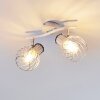 Barakaldo Lámpara de Techo Cromo, Blanca, 2 luces