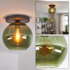 Koyoto Plafones, Luminarias esféricas 25 cm Verde, 1 luz
