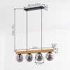 Gastor Lámparas suspendidas, Luminarias esféricas, Lámparas colgantes Crudo, Negro, 4 luces