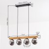 Gastor Lámparas suspendidas, Luminarias esféricas, Lámparas colgantes Crudo, Negro, 4 luces