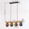 Gastor Lámparas suspendidas, Luminarias esféricas, Lámparas colgantes Crudo, Negro, 4 luces