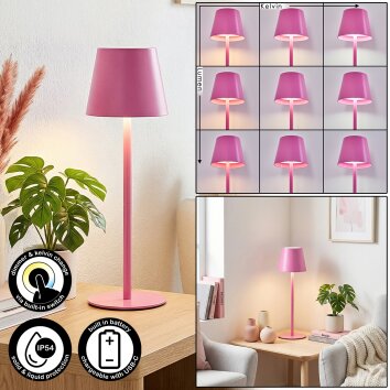 Salgadinho Lámpara de mesa de exterior, Lámparas de mesa LED Rosa, 1 luz