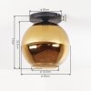 Koyoto Plafones, Luminarias esféricas 30 cm dorado, 1 luz