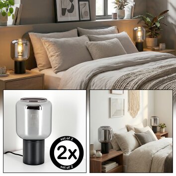 Runel Lámparas de mesa Negro, 1 luz