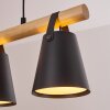 Andian Lámparas suspendidas, Lámparas colgantes Crudo, Negro, 3 luces