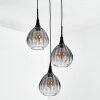 Rafel Lámparas suspendidas, Lámparas colgantes, Lámpara colgante de clúster Negro, 3 luces