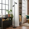 Fenik Lámpara de pie LED Negro, 2 luces