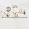 Gastor Plafones, Luminarias esféricas 80 cm Color arena, 6 luces