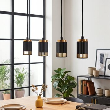 Fenik Lámparas suspendidas, Lámparas colgantes Negro, 4 luces