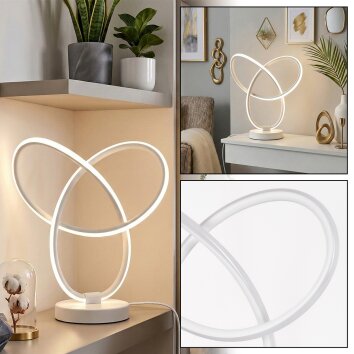 Jolor Lámparas de mesa LED Blanca, 1 luz