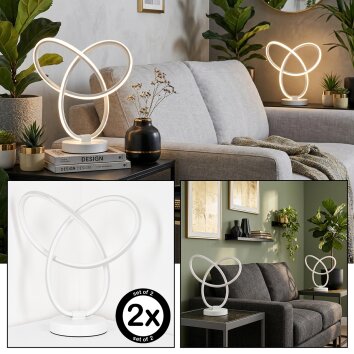 Jolor Lámparas de mesa LED Blanca, 1 luz