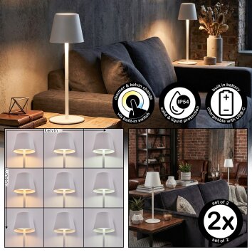 Salgadinho Lámpara de mesa de exterior, Lámparas de mesa LED Blanca, 1 luz