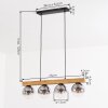 Gastor Lámparas suspendidas, Luminarias esféricas, Lámparas colgantes Crudo, Negro, 4 luces