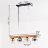 Gastor Lámparas suspendidas, Luminarias esféricas, Lámparas colgantes Crudo, Negro, 4 luces