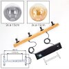 Gastor Lámparas suspendidas, Luminarias esféricas, Lámparas colgantes Crudo, Negro, 4 luces