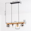 Gastor Lámparas suspendidas, Luminarias esféricas, Lámparas colgantes Crudo, Negro, 4 luces