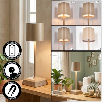 Kaval Lámparas de mesa LED Color arena, 1 luz