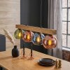 Koyoto Lámparas suspendidas, Luminarias esféricas, Lámparas colgantes Crudo, Negro, 4 luces