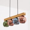 Koyoto Lámparas suspendidas, Luminarias esféricas, Lámparas colgantes Crudo, Negro, 4 luces