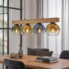 Koyoto Lámparas suspendidas, Luminarias esféricas, Lámparas colgantes Crudo, Negro, 4 luces