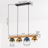 Koyoto Lámparas suspendidas, Luminarias esféricas, Lámparas colgantes Crudo, Negro, 4 luces