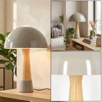 Forgek Lámparas de mesa Gris, Color madera, 1 luz