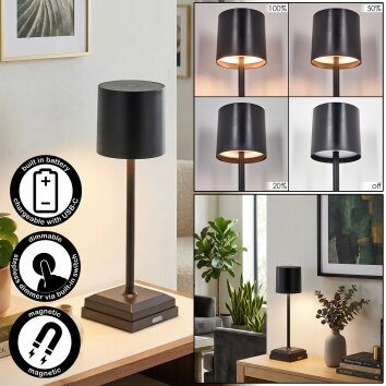 Kaval Lámparas de mesa LED Negro, 1 luz