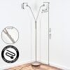 Karol Lámpara de pie LED Níquel-mate, 2 luces