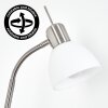 Karol Lámpara de pie LED Níquel-mate, 2 luces