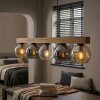 Koyoto Lámparas suspendidas, Luminarias esféricas, Lámparas colgantes Crudo, Negro, 5 luces