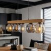 Koyoto Lámparas suspendidas, Luminarias esféricas, Lámparas colgantes Crudo, Negro, 5 luces