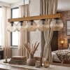 Koyoto Lámparas suspendidas, Luminarias esféricas, Lámparas colgantes Crudo, Negro, 5 luces