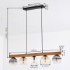 Koyoto Lámparas suspendidas, Luminarias esféricas, Lámparas colgantes Crudo, Negro, 5 luces