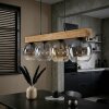 Koyoto Lámparas suspendidas, Luminarias esféricas, Lámparas colgantes Crudo, Negro, 4 luces