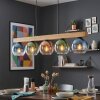 Koyoto Lámparas suspendidas, Luminarias esféricas, Lámparas colgantes Crudo, Negro, 5 luces