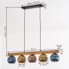 Koyoto Lámparas suspendidas, Luminarias esféricas, Lámparas colgantes Crudo, Negro, 5 luces